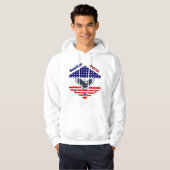Sweat - shirt à capuche patriote américain - Drape (Devant entier)