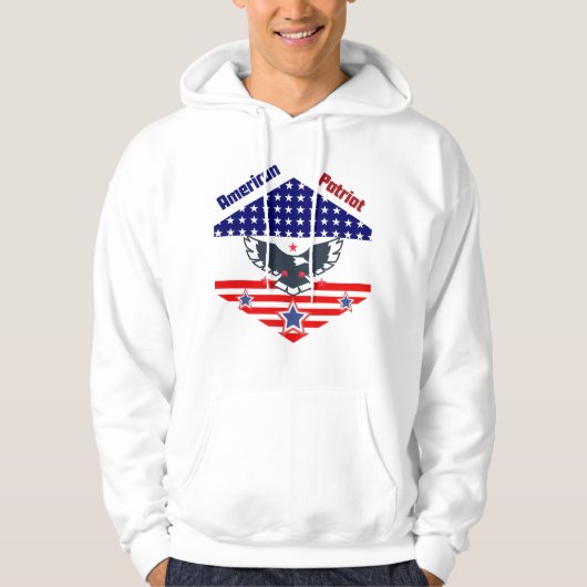 Sweat - shirt à capuche patriote américain - Drape (Devant)