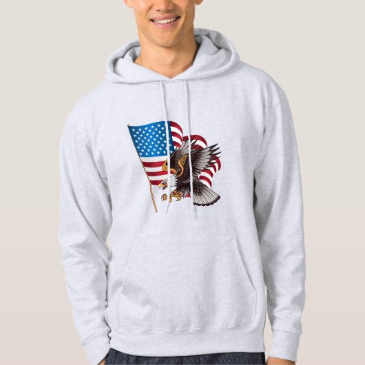 Sweat - shirt à capuche patriotique masculin (Devant)