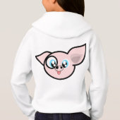 Sweat - shirt à capuche porc rose pour les enfants (Dos)