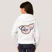 Sweat - shirt à capuche porc rose pour les enfants (Dos entier)