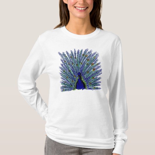 Sweat - shirt à capuche pour dames Peacock (Devant)