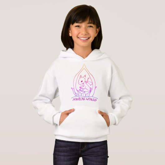 Sweat - shirt à capuche pour enfants du monde magi (Devant entier)