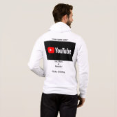 Sweat - shirt à capuche publicitaire YouTube (Dos entier)