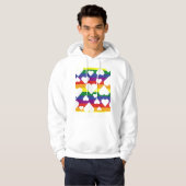 Sweat - shirt à capuche Rainbow Chest (Devant entier)