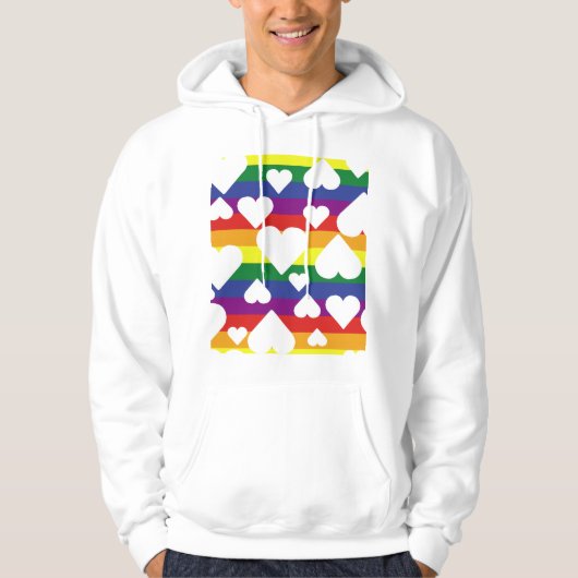 Sweat - shirt à capuche Rainbow Chest (Devant)