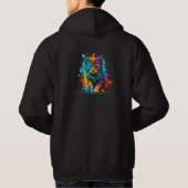 Sweat - shirt à capuche Rainbow Color Cat (Dos)