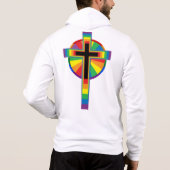 Sweat - shirt à capuche Rainbow Cross (Dos)