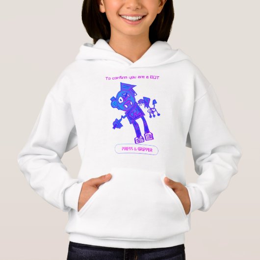 Sweat - shirt à capuche Robot Press & Gripper (Devant)