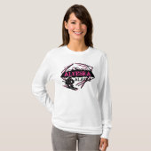 Sweat - shirt à capuche rose de dames de logo de (Devant entier)