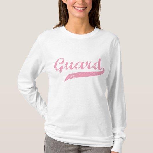 Sweat - shirt à capuche rose de garde (Devant)