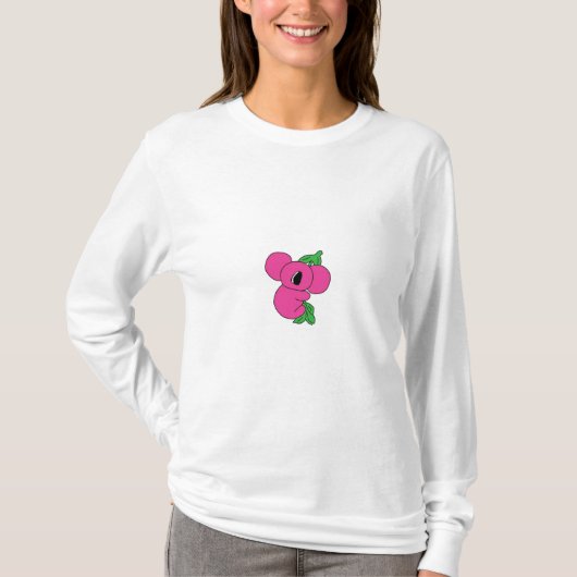 Sweat - shirt à capuche rose de koala (Devant)