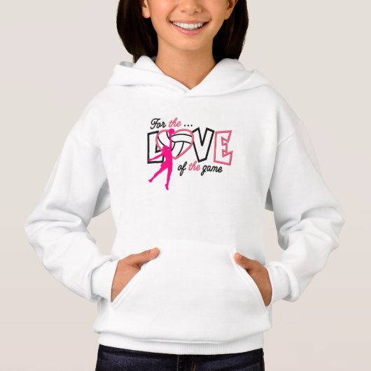 Sweat - shirt à capuche ROSE DES FILLES DE Volley- (Devant)