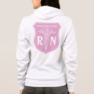 Sweat - shirt à capuche rose d'infirmière de RN