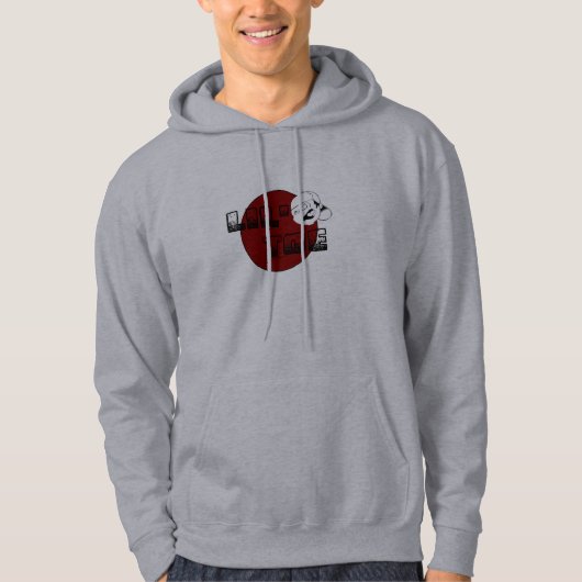SWEAT - SHIRT À CAPUCHE ROUGE de cercle d'orteil (Devant)