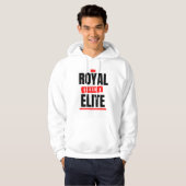 Sweat - shirt à capuche royal, noir et élite (Devant entier)