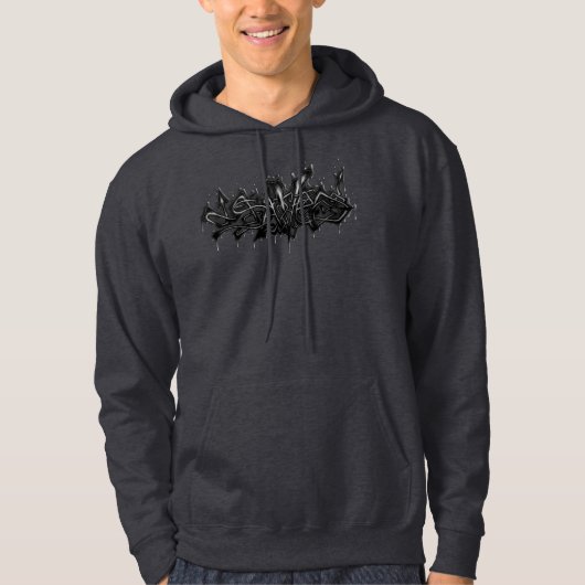 Sweat - shirt à capuche sauvé gris-foncé (Devant)