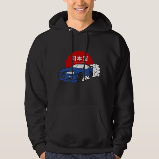 Sweat - shirt à capuche Skyline R34 GTR (Devant)