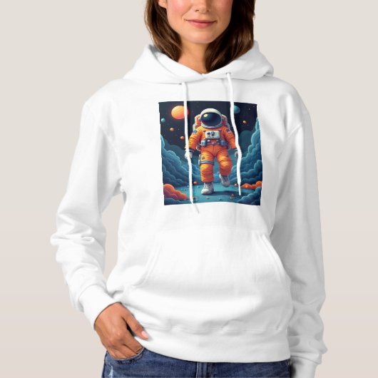 Sweat - shirt à capuche Spaceman (Devant)