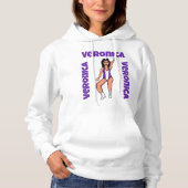 Sweat - shirt à capuche Spark U violet #2 (Devant)
