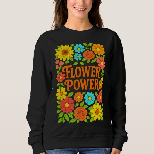 Sweat - shirt à capuche super de Flower Power (Devant)