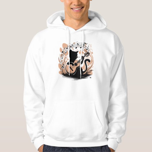 Sweat - shirt à capuche, Sweatshirt - Chat noir (Devant)