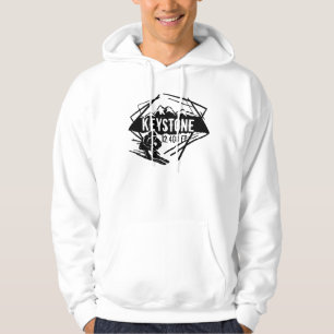 Sweat - shirt à capuche trapézoïdal de logo
