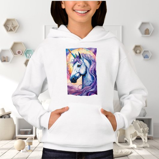 Sweat - shirt à capuche Unicorne Cosmologique Viol