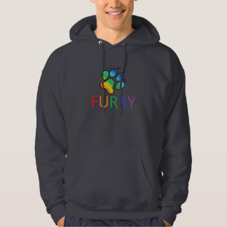 Sweat - shirt à capuche velu de fierté