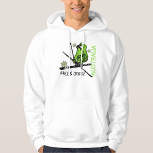 Sweat - shirt à capuche vert de types de skieur d