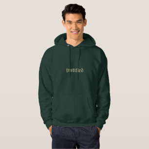 Sweat - shirt à capuche vert justifié