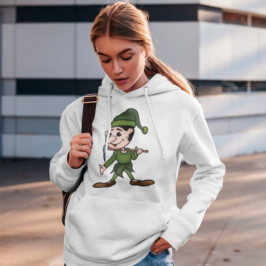 Sweat - shirt à capuche vert nain