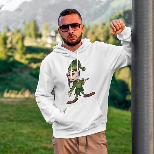 Sweat - shirt à capuche vert nain