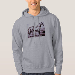 Sweat - shirt à capuche vintage de cheval