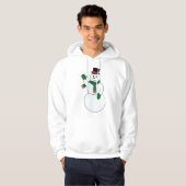 Sweat - shirt à capuche Wave Snowman Mens (Devant entier)