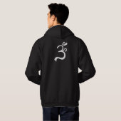 Sweat - shirt à capuche zip du symbole Aum (Dos entier)