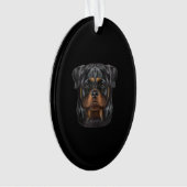Sweat - shirt à capuche Zip Face Chien Rottweiler (devant)