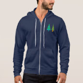 Sweat - shirt à capuche Zip Fir Trees (Devant)