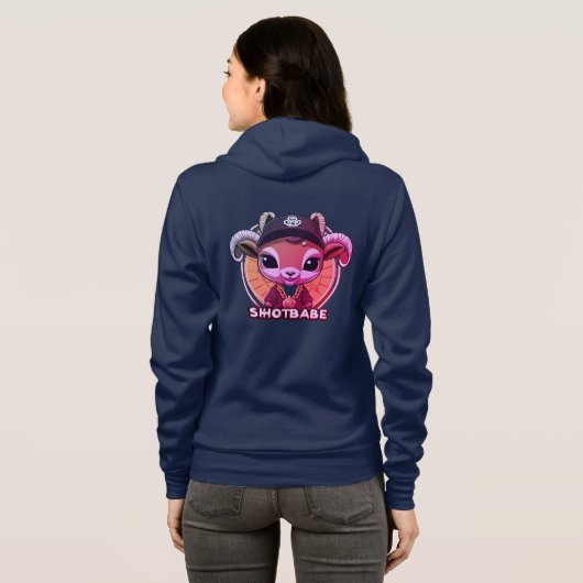 Sweat - shirt à capuche Zip gris pour femmes : Con (Dos entier)