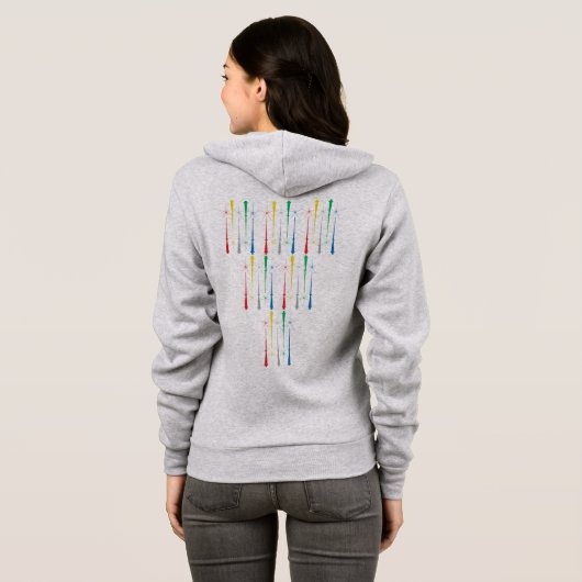 Sweat - shirt à capuche zip Magic Wands (Dos entier)
