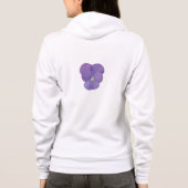 Sweat - shirt à capuche Zip Pansy Bloom (Dos)