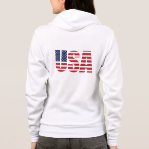 Sweat - shirt à capuche zip patriotique féminine