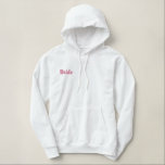 Sweat - shirt à capuche Zip (R) brodé Sherpa<br><div class="desc">Sweat - shirt à capuche zippé marié avec le texte brodé 'Mariée'. Entièrement personnalisable ! Changez le texte, le style de police et la couleur du fil à votre goût en utilisant le bouton "Customisez-le!" sur la page. Vous pouvez même ajouter du texte supplémentaire ! Disponible sur une variété d'articles...</div>