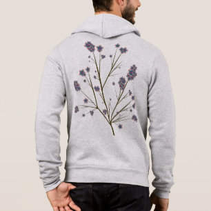 Sweat - shirt à capuche zip Unisex de fleurs parti