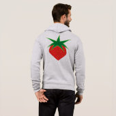 Sweat - shirt à capuche Zip Unisex fraise (Dos entier)