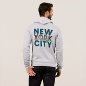 Sweat - shirt à capuche Zip-Up de New York (Dos entier)