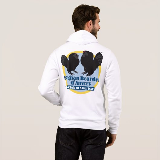 Sweat - shirt à capuche Zip-up Homme avec logo Col (Dos entier)