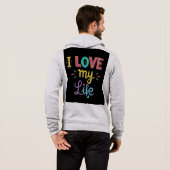 Sweat - shirt à capuche Zip-Up inspiré "I LOVE My (Dos entier)