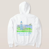 Sweat - shirt à capuche Zipped du phare Americana (Couchage Retour)