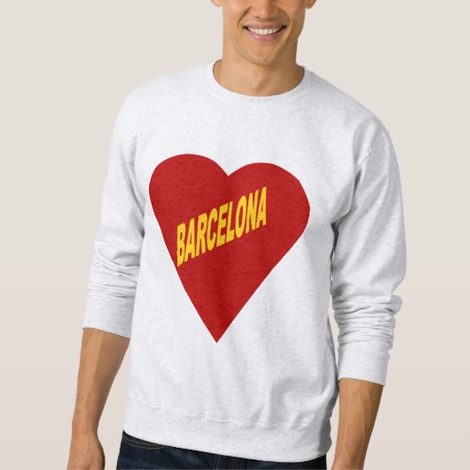 Sweat shirt cendre BARCELONA (Devant)